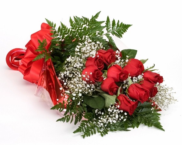 Dozen Red Rose Bouquet - Item # 44810 - Dave's Gift Baskets