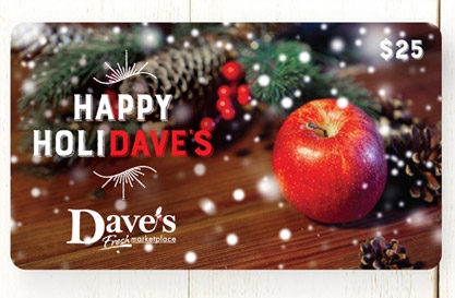 $25 Holiday Gift Card - Item # 44768 - Dave's Gift Baskets