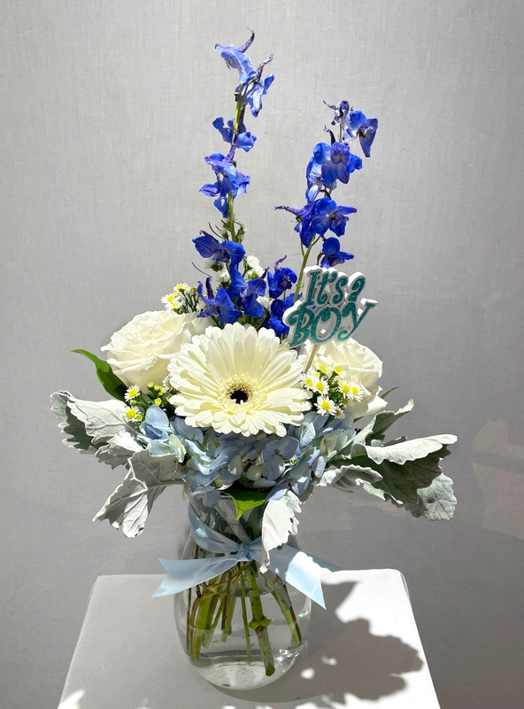 Baby Boy Vase - Item # 44615 - Dave's Gift Baskets