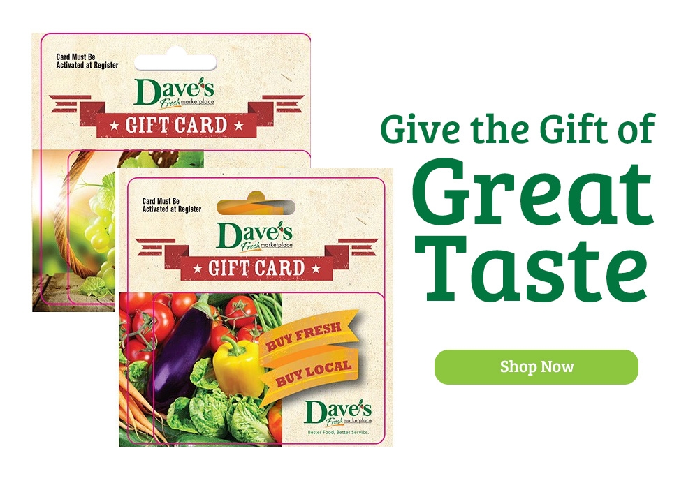 Order Dave's Marketplace Gift Cards Online